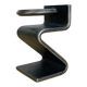 Brutalist wrought iron candlestick "Z"