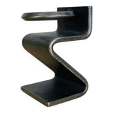 Brutalist wrought iron candlestick "Z"