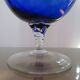 Italy vase in textured blue glass 70s