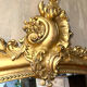 19th-century gilded antique pediment mirror