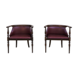 Wooden office chairs, 1950s, set of 2