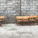 Series of 10 casala children's chairs in vintage light wood