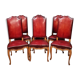 Series of 6 louis XV chairs neo-rustic in blond oak