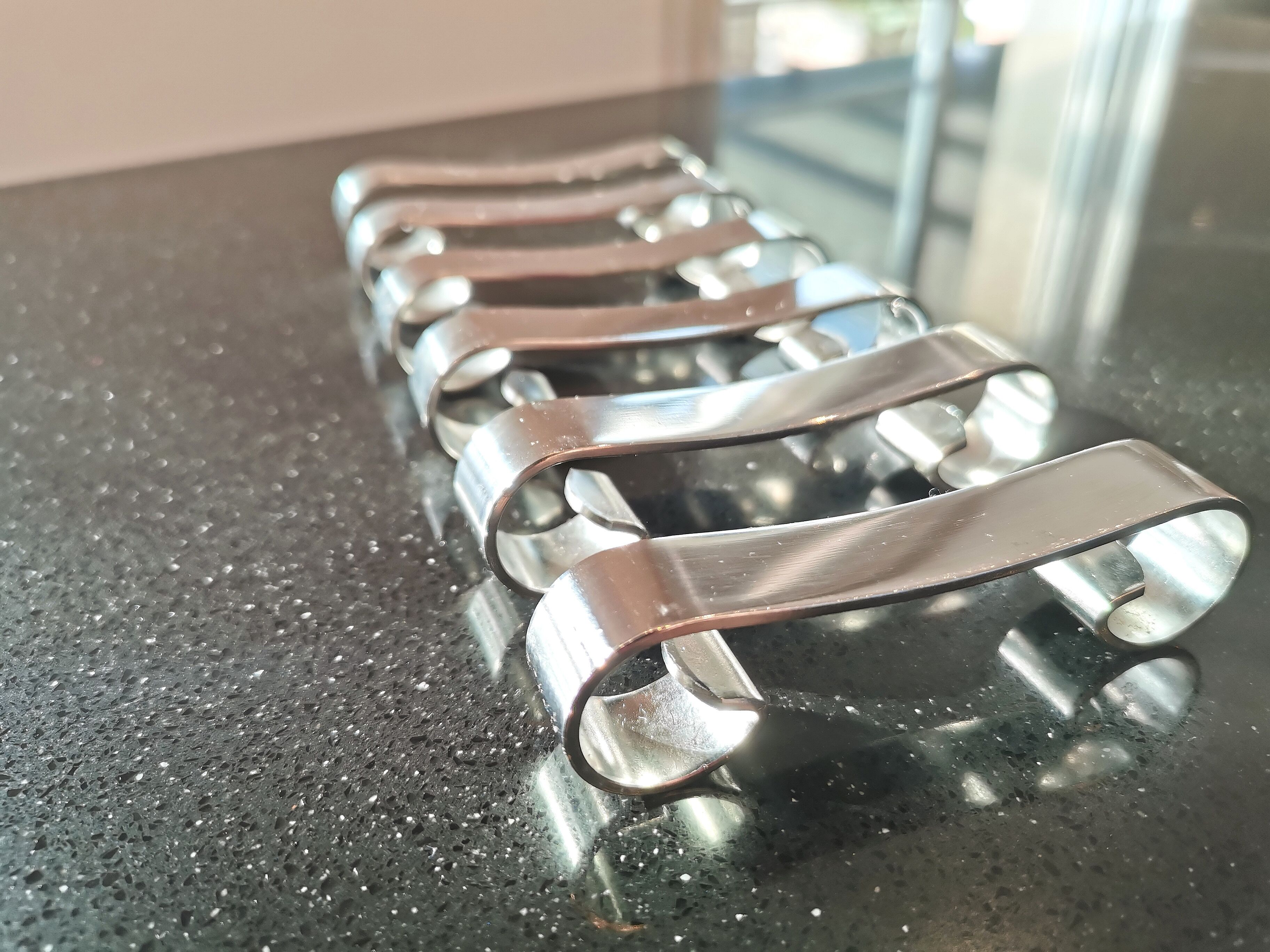 Set de 6 porte couteaux inox