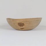 Set of three unique farmhouse bowls from 19th-century Swedish folk art.