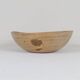 Set of three unique farmhouse bowls from 19th-century Swedish folk art.