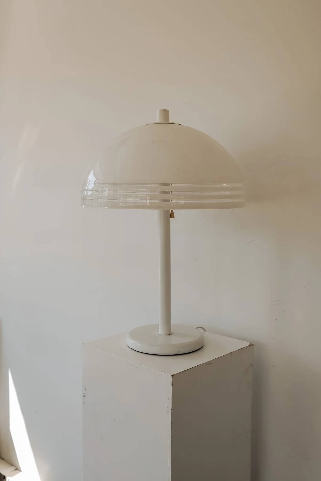 Dijkstra mushroom table lamp with plexiglass shade, 1970s