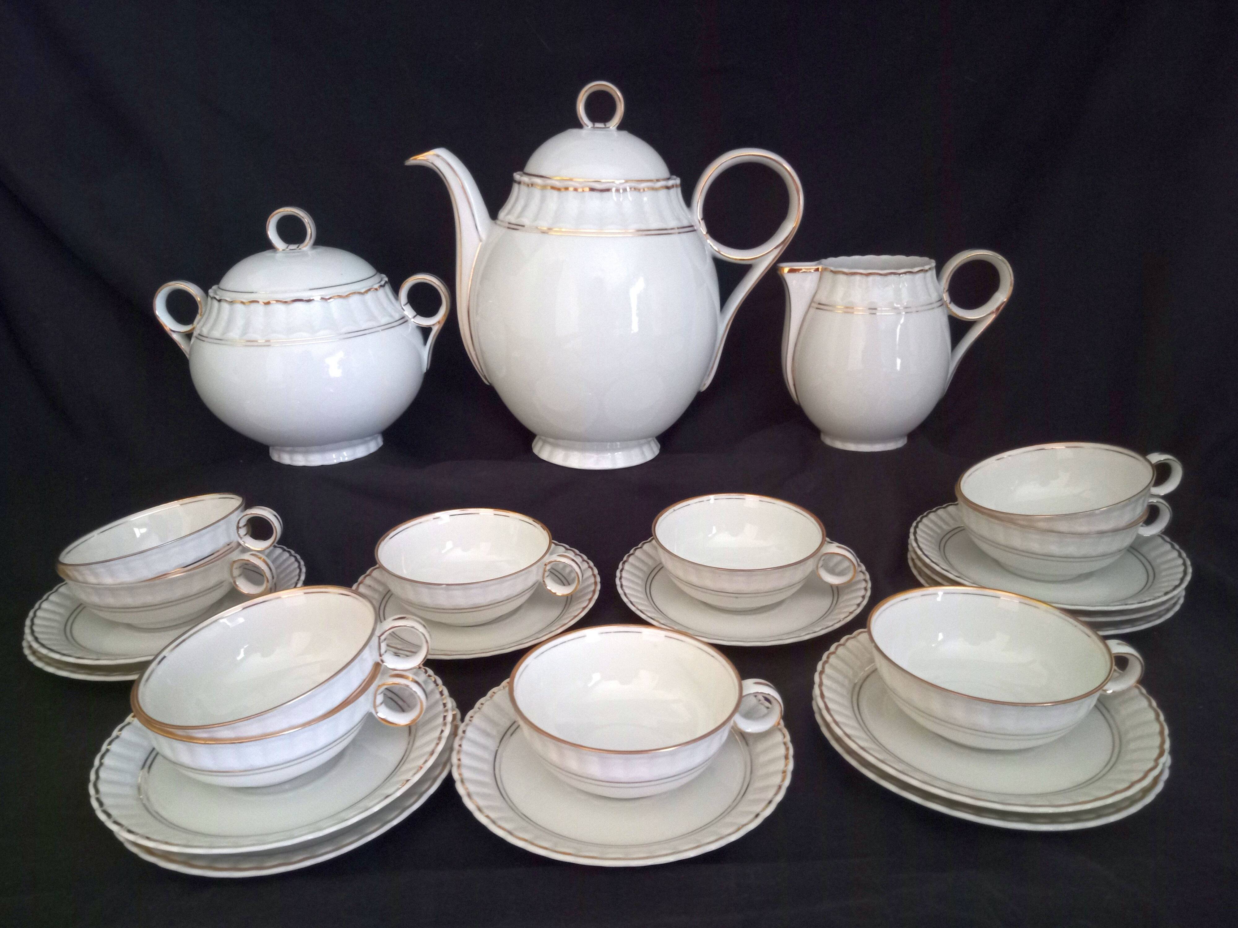 Bernardaud & Co, Limoges - Service à café ou thé Art Déco