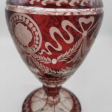 Vase à bulbe cristal rouge