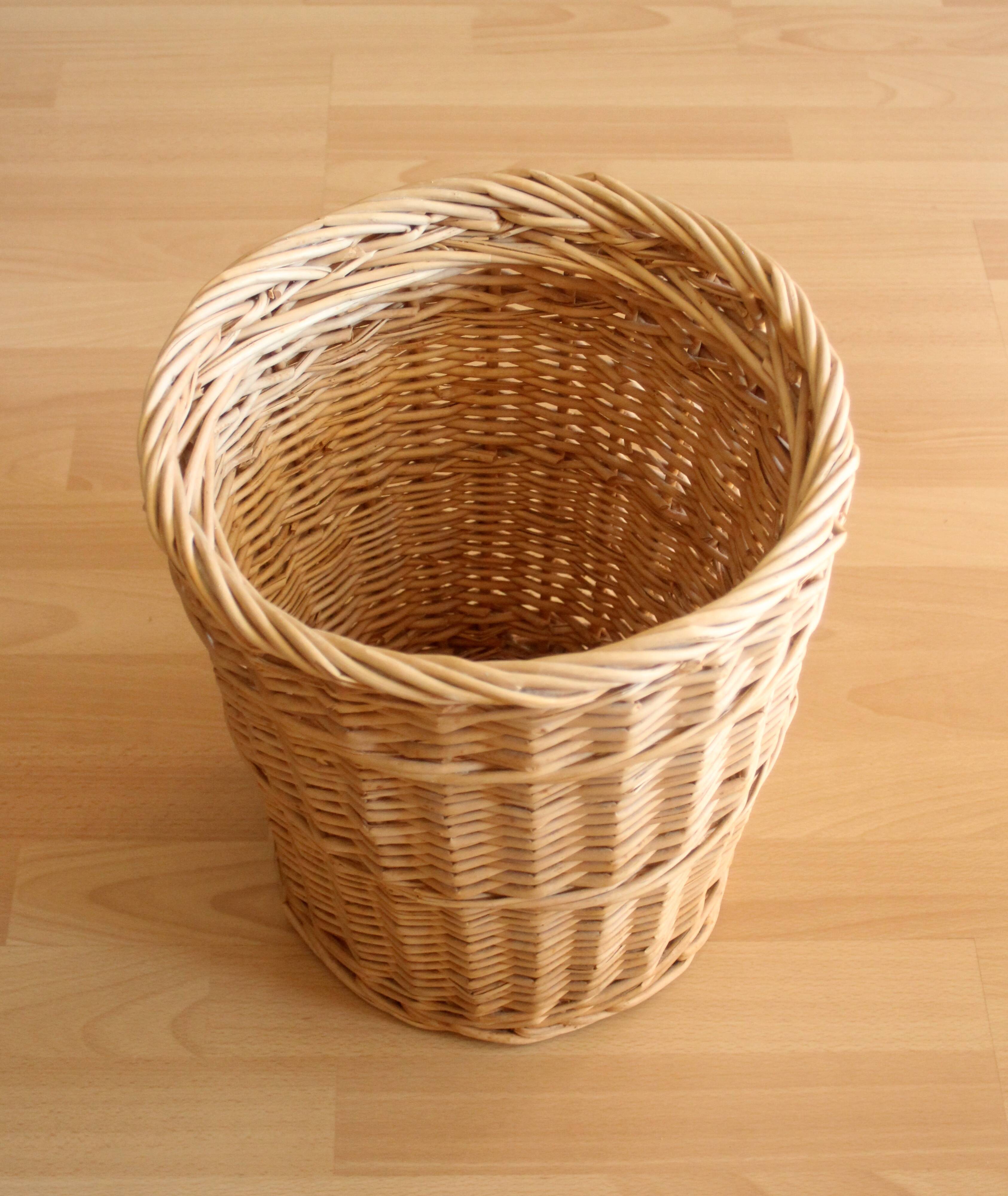 Porte-parapluie en osier fait main - Vintage