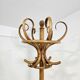 Coat rack and hat rack in curved wood