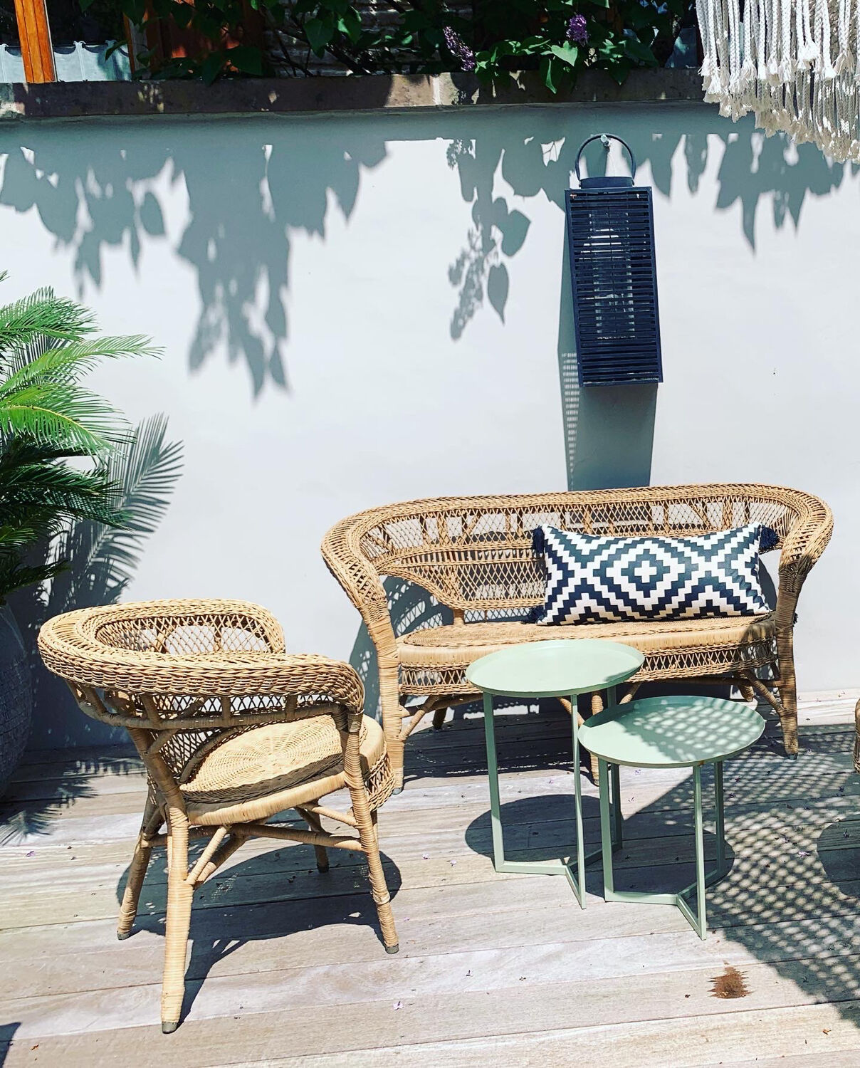 Vintage rattan garden furniture