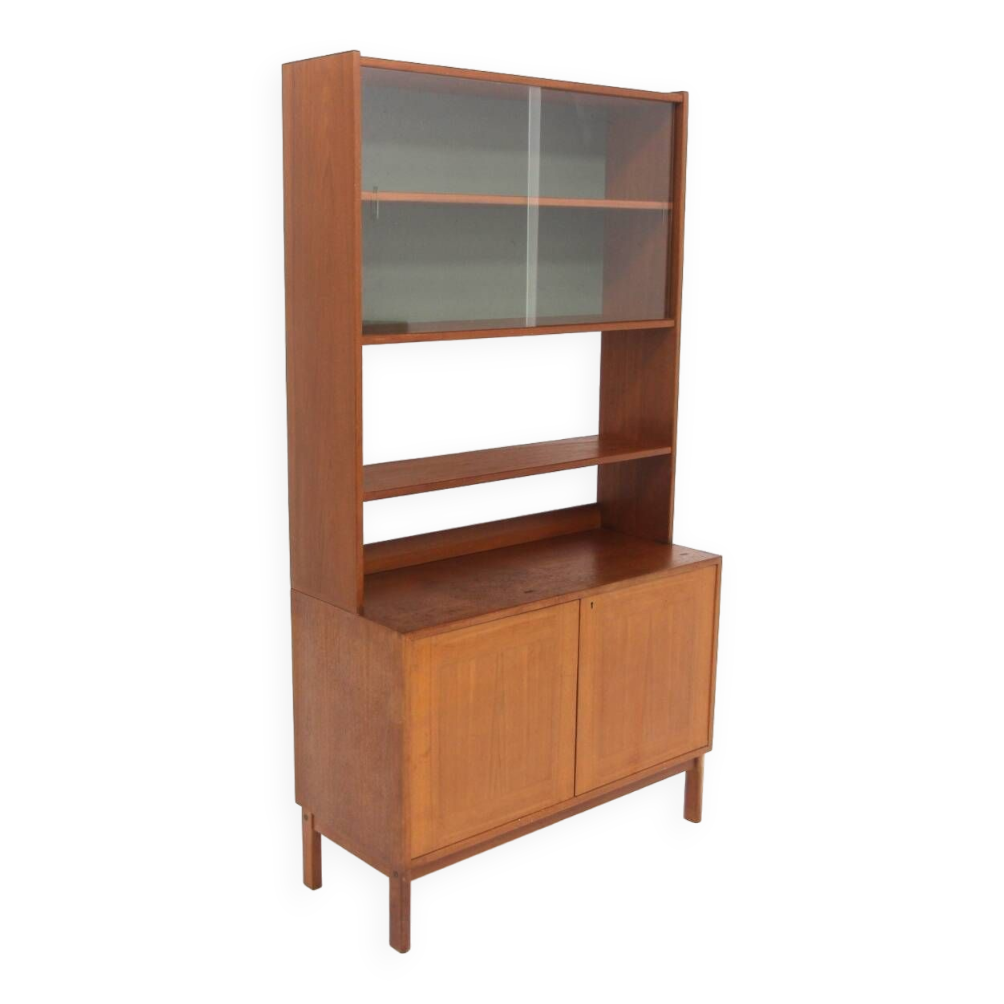 Scandinavian teak bookcase chest of drawers, Sweden, 1960