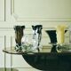 Draped glass vase