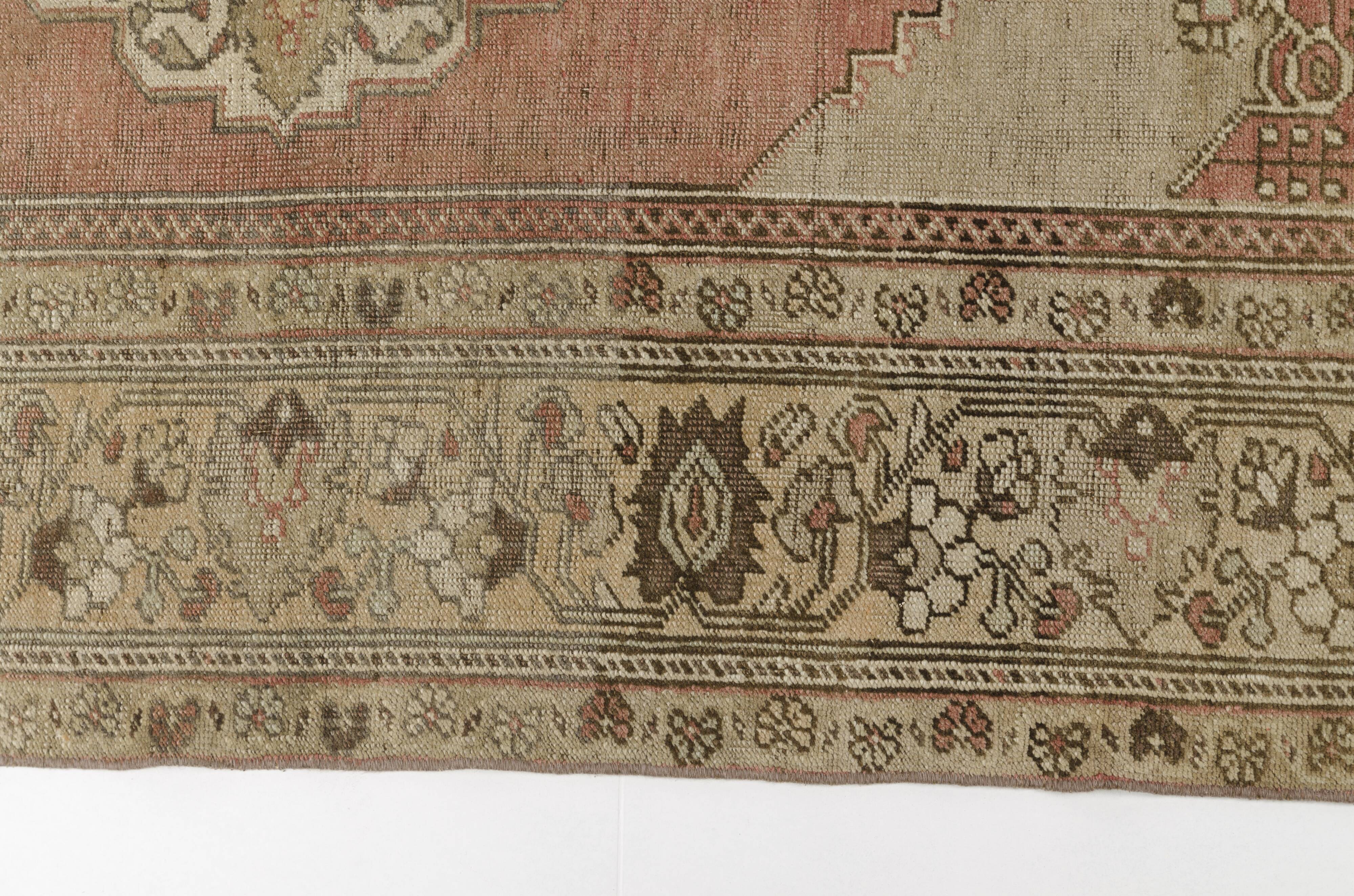 Oushak Turkish Floral Rug-823