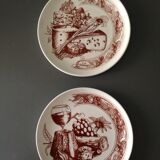 6 Cheese plates, vintage, Gien
