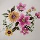3 Gien Vintage 70 earthenware dishes, floral pattern