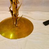 Lampadaire en laiton et verre Murano, XXe siècle