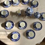Service à thé/café ancien Villeroy et Bosh motifs Asie bleu
