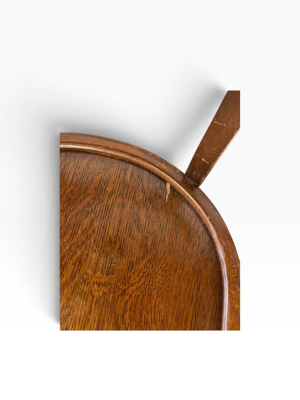 Ensemble de 4 chaises art déco vintage en bois