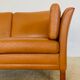 Vintage Danish mid-century Morgans Hansen cognac 3-seater sofa