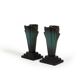 Art Deco Danish Mortuary Vases  Enamelled Iron, 1920s