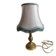 Vintage Neo-Rococo bedside lamp with fringed shade.