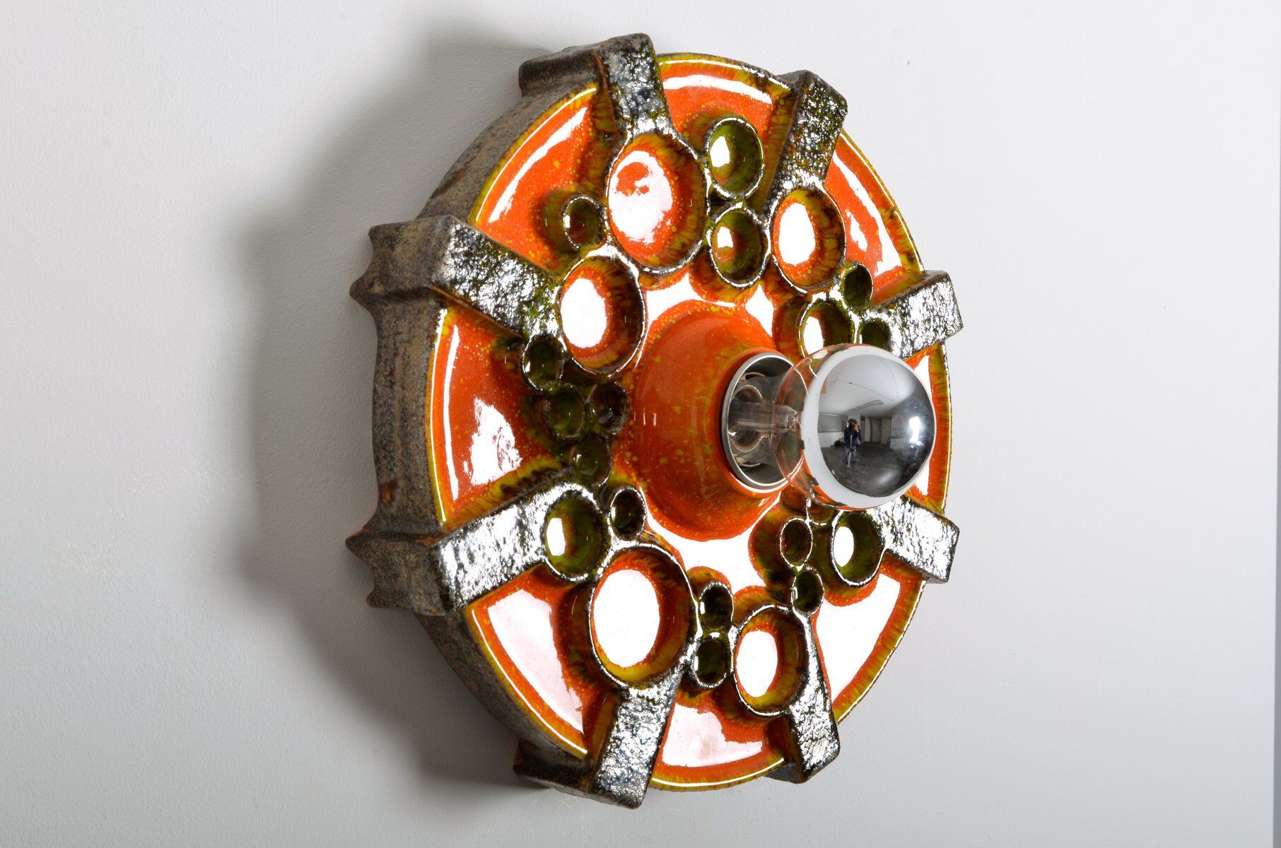 Fat Lava ceramic wall apply from Hustadt Leuchten 1970s