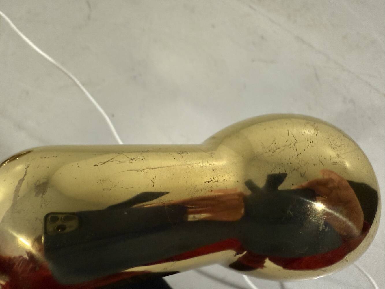 Brass flexible wall lamps, set of 2, 1960’s