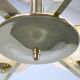 Art Deco brass chandelier with opaline glass, Czechoslovakia, 1930s