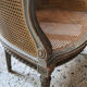 Bergere Louis XVI in wood and double canning