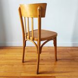 Vintage blonde wood bistro chair