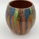 Set of 4 Flemish art nouveau stoneware