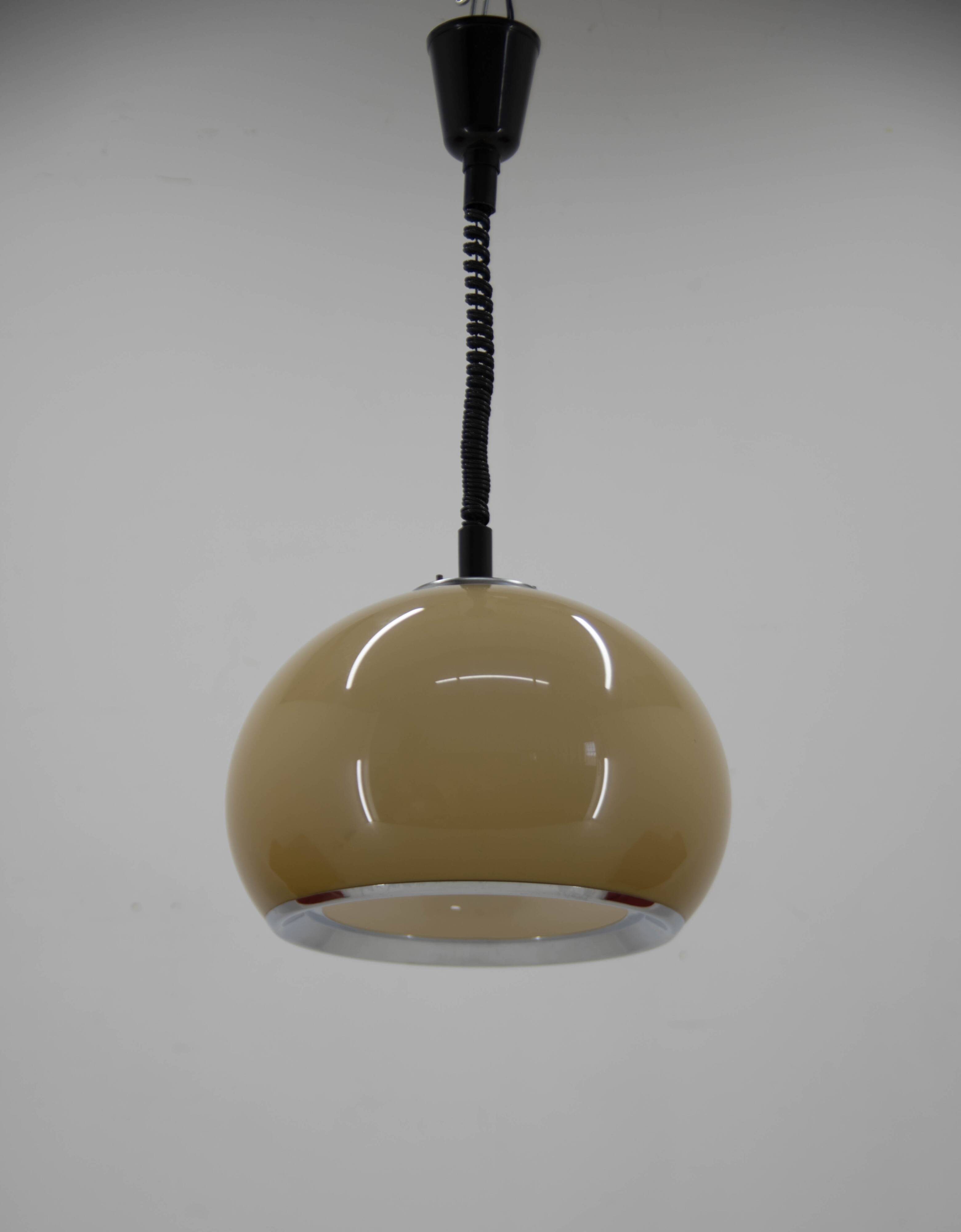 Vintage pendant light designed by Harvey Guzzini for Meblo, Italy, 1970s