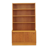 Danish ash veneer bookcase with adjustable shelves, 1970s