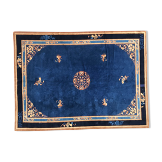 Tapis vintage européen style chinois points noués 256x344 cm