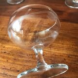 Set of five crystal champagne glasses