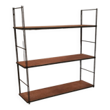 vintage 1960 shelf, string, wood and metal 60x58x17
