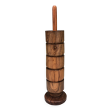 Five olive wood egg cups