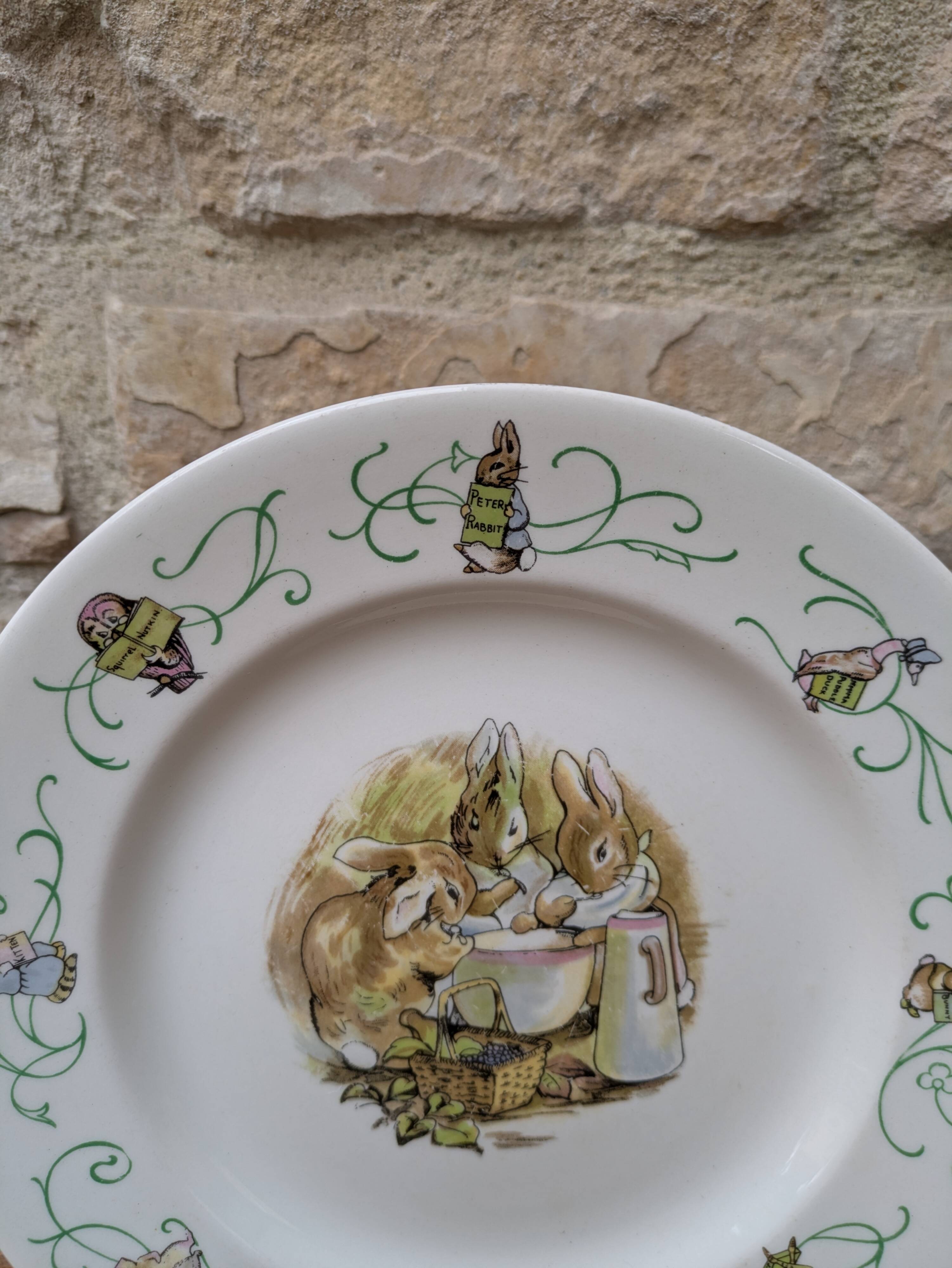 21cm plate Peter Rabbit Wedgwood Barlaston England Beatrix Potter