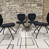 Set of 4 vintage design ergonomic chairs