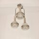 Modern pendant lamp, 1970s, metal and glass, 3xE27
