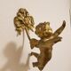 Hook in gilded bronze cherub or angelo