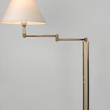Paire de lampadaires modulables en laque et laiton 1970s