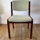 Pair of wooden armchairs and green and ecru fabrics 70s