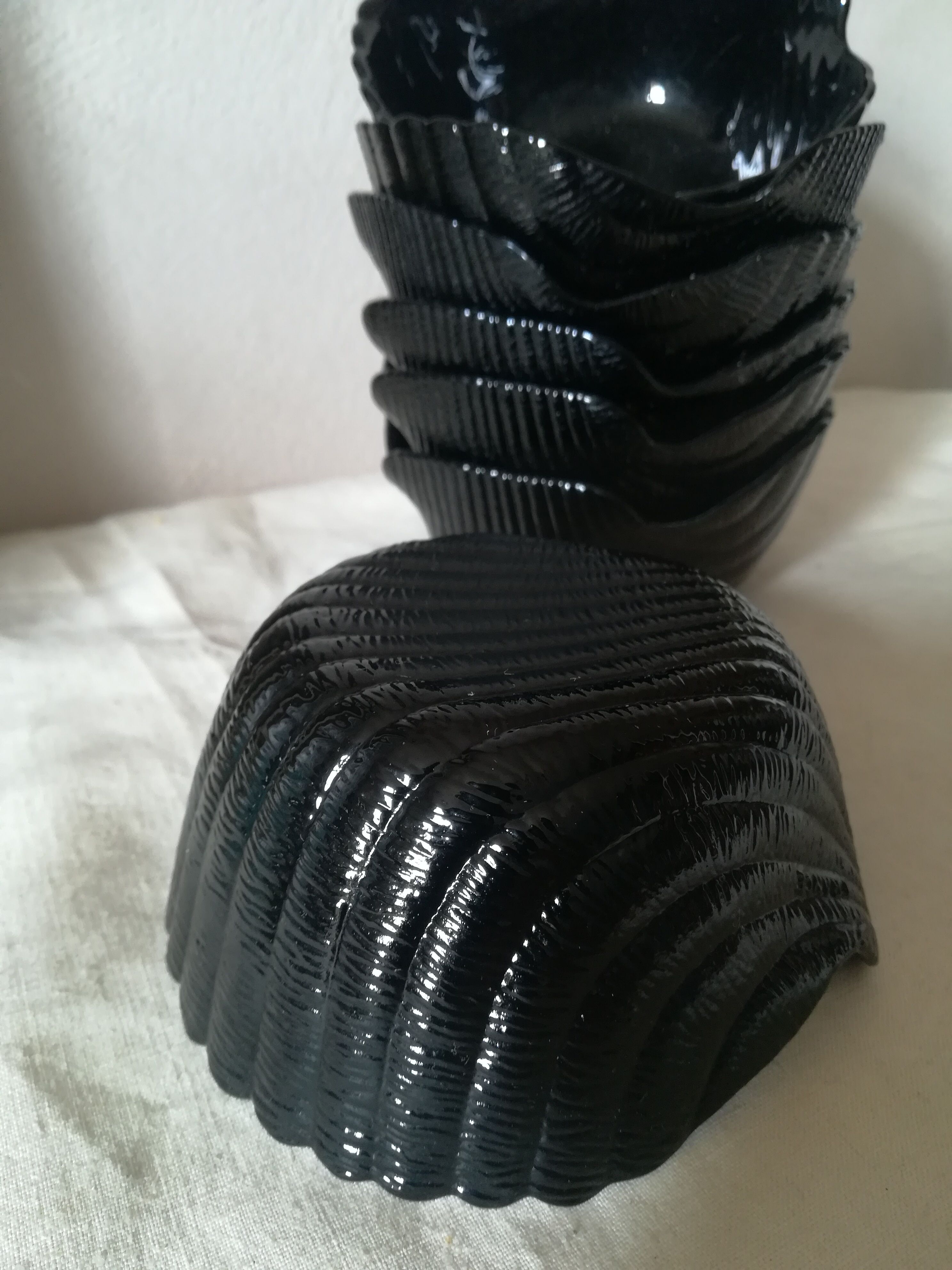 Set de 7 coupelles coquillage noir