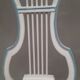 Chaise style Louis XVI laquée dossier lyre