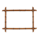 Old turned wooden mirror imitation bamboo
