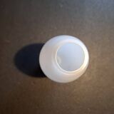 Small contemporary vase in white opaline.