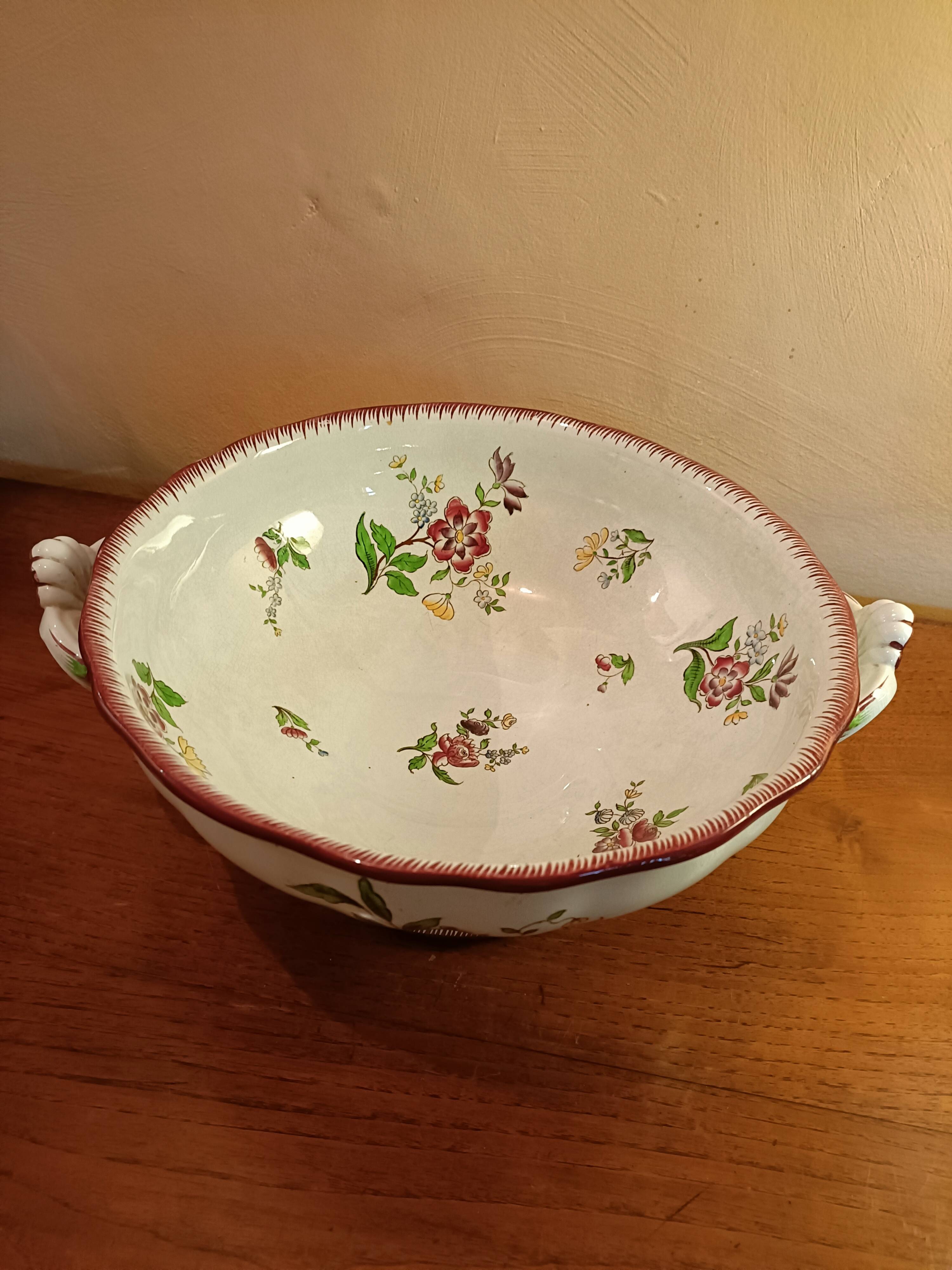 Large old Strasbourg salad bowl